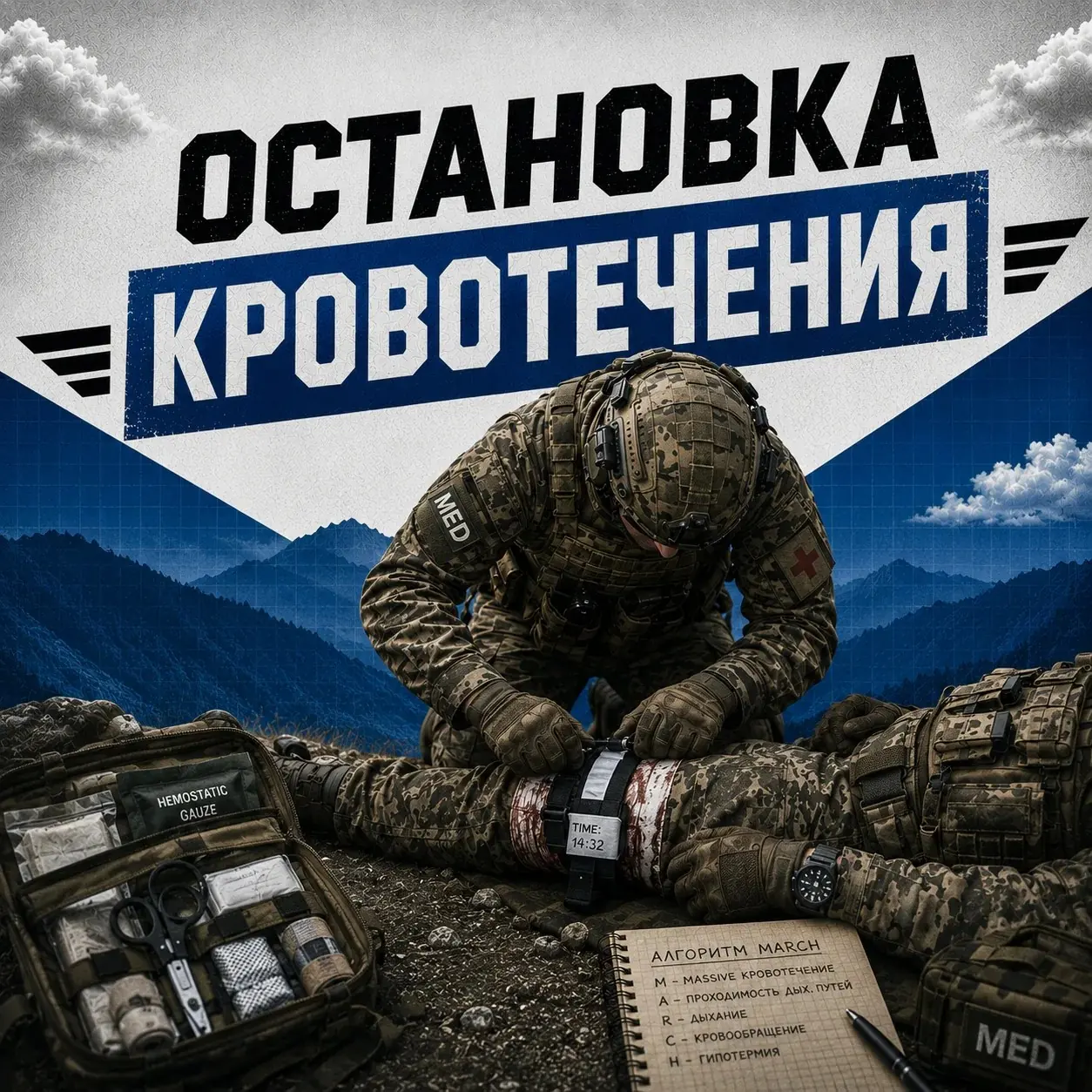 Остановка кровотечения — практическое занятие